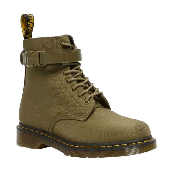 NWT DR. MARTENS Futura Olive Strap Lace Up Boot Size 10 - Picture 1 of 8